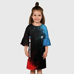 Платье клеш для девочки БМВ Мотоспорт, цвет: 3D-принт — фото 2