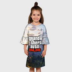 Платье клеш для девочки GTA ONLINE, цвет: 3D-принт — фото 2