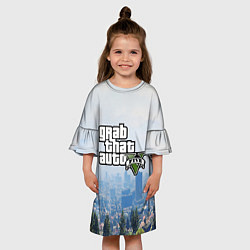 Платье клеш для девочки GTA 5, цвет: 3D-принт — фото 2