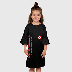 Платье клеш для девочки Umbrella Corporation, цвет: 3D-принт — фото 2