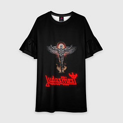 Платье клеш для девочки Judas Priest, цвет: 3D-принт