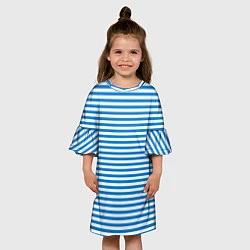 Платье клеш для девочки Тельняшка ВДВ, цвет: 3D-принт — фото 2