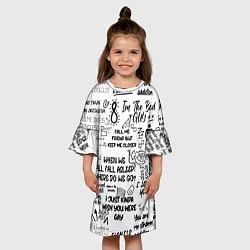 Платье клеш для девочки МУЗЫКА БИЛЛИ АЙЛИШ, цвет: 3D-принт — фото 2