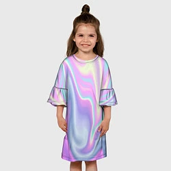 Платье клеш для девочки Vaporwave, цвет: 3D-принт — фото 2