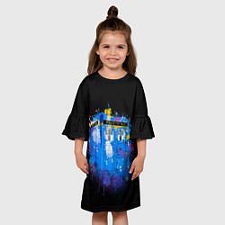 Платье клеш для девочки DOCTOR WHO, цвет: 3D-принт — фото 2