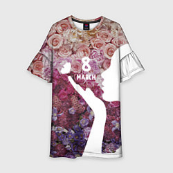 Платье клеш для девочки 8 march, цвет: 3D-принт
