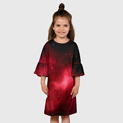 Платье клеш для девочки Космос, цвет: 3D-принт — фото 2