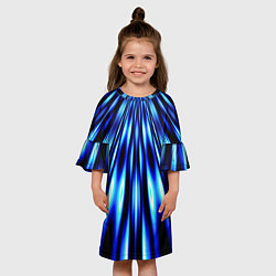 Платье клеш для девочки Световые Лучи, цвет: 3D-принт — фото 2