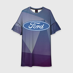 Платье клеш для девочки Ford, цвет: 3D-принт