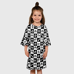 Платье клеш для девочки Fortnite&Marshmello, цвет: 3D-принт — фото 2