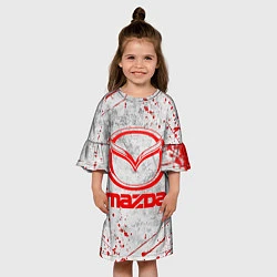 Платье клеш для девочки MAZDA RED LOGO, цвет: 3D-принт — фото 2