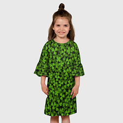 Платье клеш для девочки Клевер, цвет: 3D-принт — фото 2