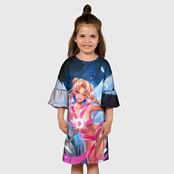 Платье клеш для девочки HI, цвет: 3D-принт — фото 2