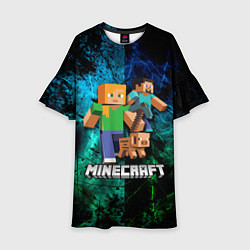 Платье клеш для девочки Minecraft Майнкрафт, цвет: 3D-принт