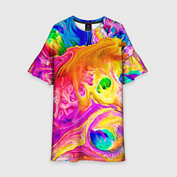 Платье клеш для девочки TIE DYE, цвет: 3D-принт