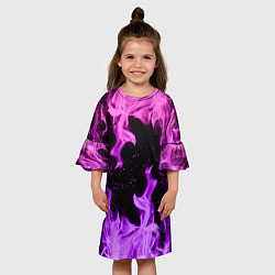 Платье клеш для девочки ЦВЕТНОЙ ОГОНЬ, цвет: 3D-принт — фото 2
