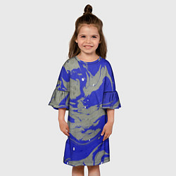 Платье клеш для девочки Краски, цвет: 3D-принт — фото 2