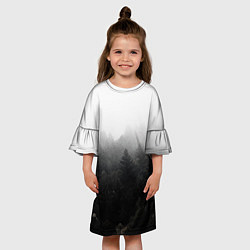 Платье клеш для девочки Лес, цвет: 3D-принт — фото 2