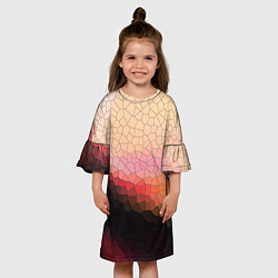 Платье клеш для девочки Пикси кожа, цвет: 3D-принт — фото 2