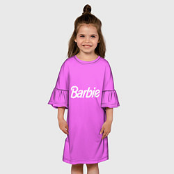 Платье клеш для девочки Barbie, цвет: 3D-принт — фото 2