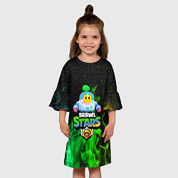 Платье клеш для девочки Sprout Brawl Stars, цвет: 3D-принт — фото 2