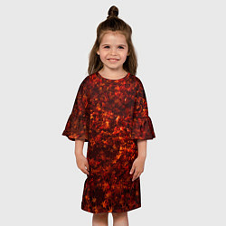 Платье клеш для девочки Лиственной покров, цвет: 3D-принт — фото 2