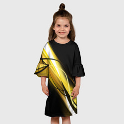 Платье клеш для девочки GEOMETRY STRIPES, цвет: 3D-принт — фото 2
