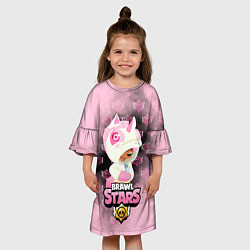 Платье клеш для девочки Brawl stars Unicorn цвета 3D-принт — фото 2
