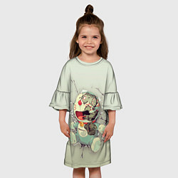 Платье клеш для девочки Doraeman, цвет: 3D-принт — фото 2