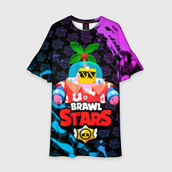 Платье клеш для девочки BRAWL STARS NEW SPROUT 9, цвет: 3D-принт