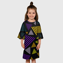 Платье клеш для девочки ГЕОМЕТРИЯ, цвет: 3D-принт — фото 2
