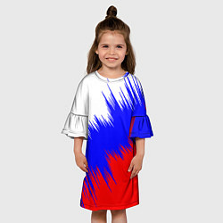 Платье клеш для девочки Россия, цвет: 3D-принт — фото 2