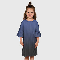 Платье клеш для девочки Серый октагон, цвет: 3D-принт — фото 2