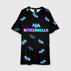 Платье клеш для девочки Marshmello, цвет: 3D-принт