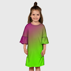 Платье клеш для девочки Кислотная, цвет: 3D-принт — фото 2