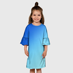 Платье клеш для девочки Blue, цвет: 3D-принт — фото 2
