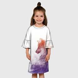 Платье клеш для девочки ВОЛК D, цвет: 3D-принт — фото 2