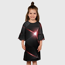 Платье клеш для девочки 3D свечение, цвет: 3D-принт — фото 2