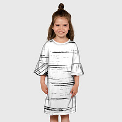 Платье клеш для девочки РЕЗКИЕ ШТРИХИ, цвет: 3D-принт — фото 2