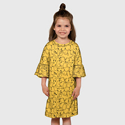 Платье клеш для девочки Покемон Пикачу, цвет: 3D-принт — фото 2