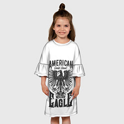 Платье клеш для девочки Американский орел Z, цвет: 3D-принт — фото 2