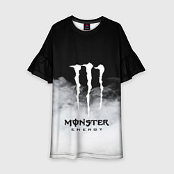 Платье клеш для девочки MONSTER ENERGY BLACK, цвет: 3D-принт