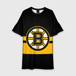 Платье клеш для девочки BOSTON BRUINS NHL, цвет: 3D-принт