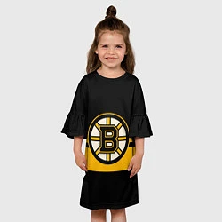 Платье клеш для девочки BOSTON BRUINS NHL, цвет: 3D-принт — фото 2