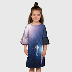 Платье клеш для девочки В КОСМОСЕ D, цвет: 3D-принт — фото 2