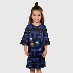 Платье клеш для девочки Pacman, цвет: 3D-принт — фото 2