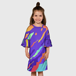 Платье клеш для девочки СЛАЙМ l SLIME, цвет: 3D-принт — фото 2