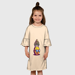 Платье клеш для девочки ANANAS, цвет: 3D-принт — фото 2