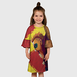 Платье клеш для девочки ASSASSINS CREED VALHALLA, цвет: 3D-принт — фото 2