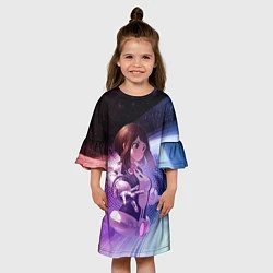 Платье клеш для девочки Урарака, Очако, цвет: 3D-принт — фото 2